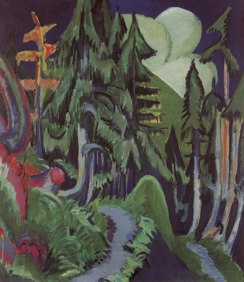 Ernst Ludwig Kirchner Mountain forest